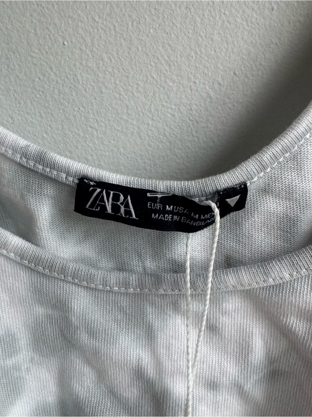 Zara Light Gray Tie-Dye Crop Tank size M - Picture 2 of 4